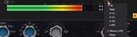 VU, Peak, K-System and LUFS meters