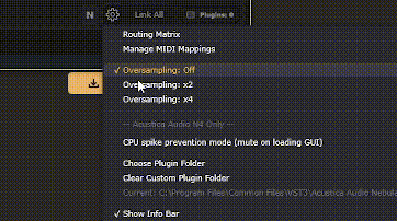 Oversampling off, x2 or x4